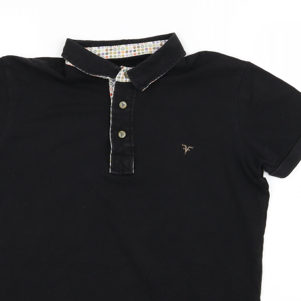 Fabregas Mens Black    Polo Size M