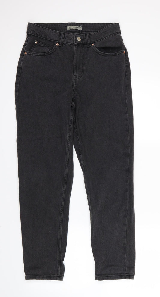 Denim Co. Womens Black  Denim Straight Jeans Size 8 L28 in