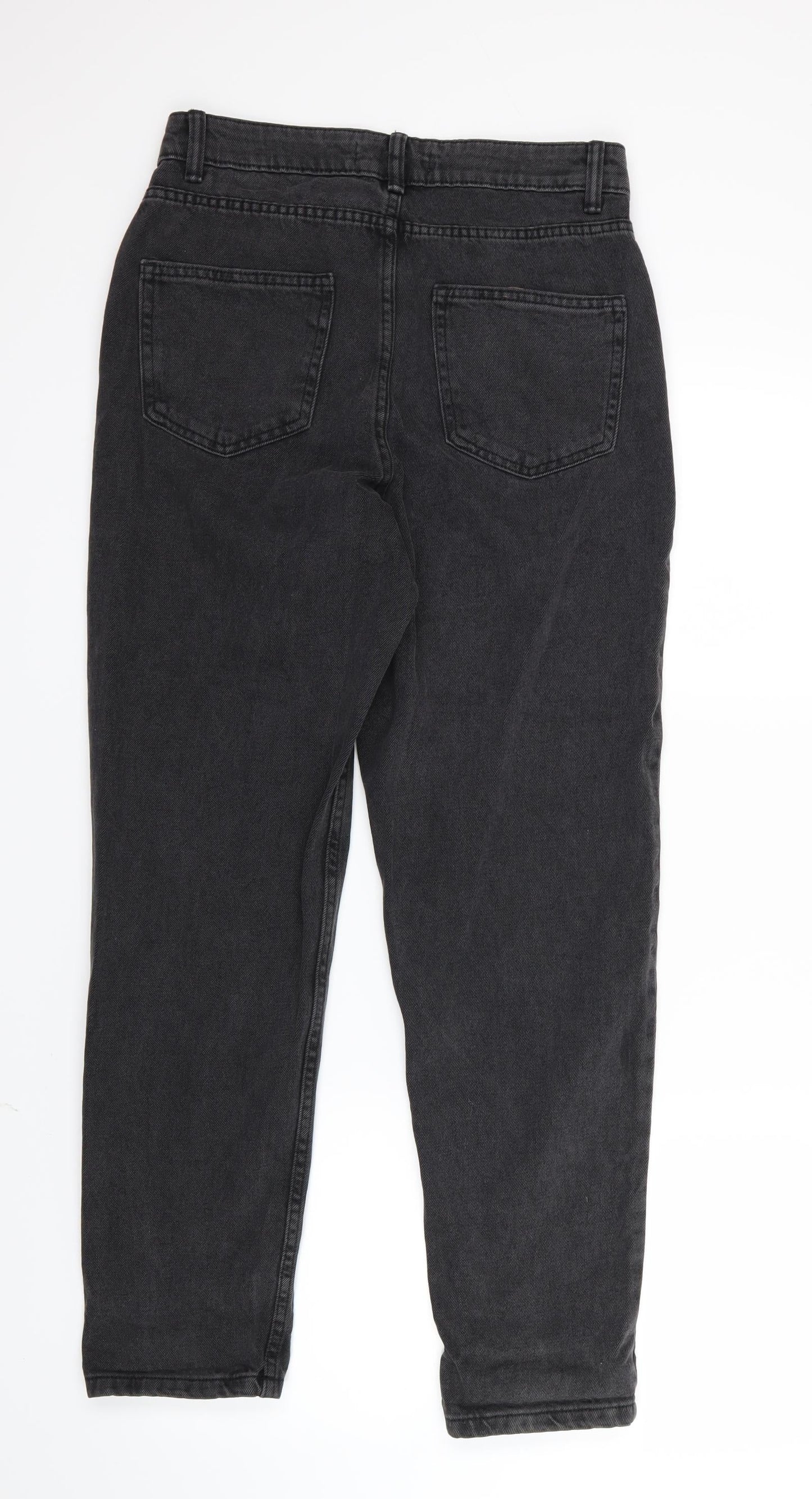 Denim Co. Womens Black  Denim Straight Jeans Size 8 L28 in