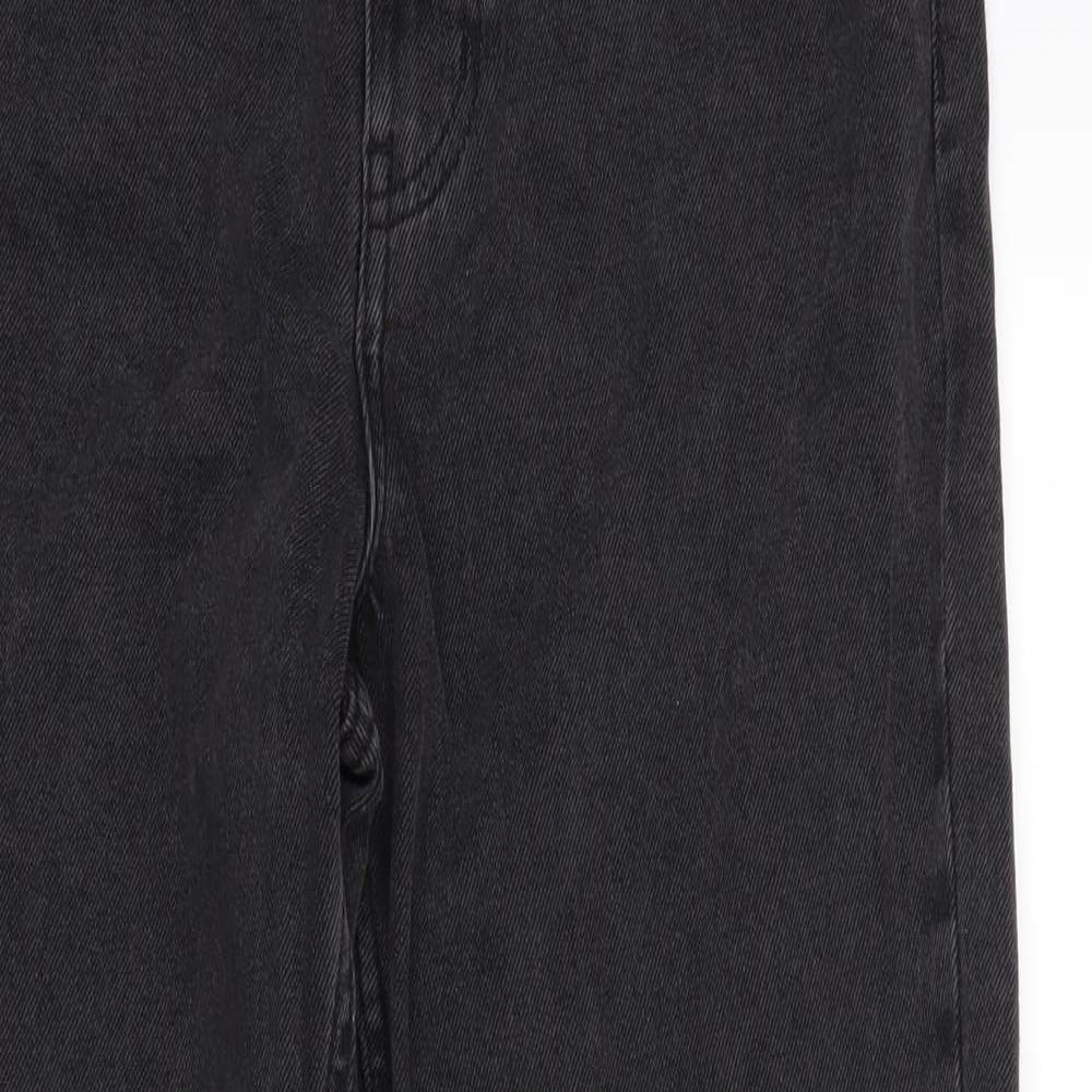 Denim Co. Womens Black  Denim Straight Jeans Size 8 L28 in