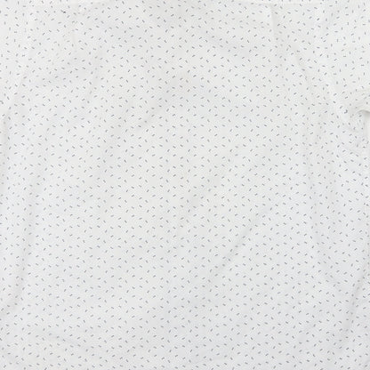 Mens UK Size M Cedar Wood State White  Button-Up Short Sleeve Casual Shirt