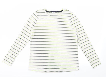Nocozo Womens Green Striped Knit Pullover Jumper Size 10