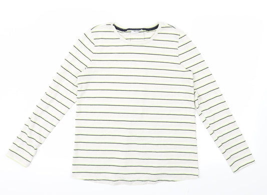 Nocozo Womens Green Striped Knit Pullover Jumper Size 10