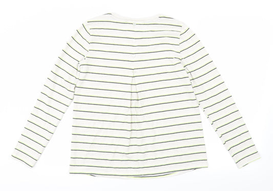 Nocozo Womens Green Striped Knit Pullover Jumper Size 10