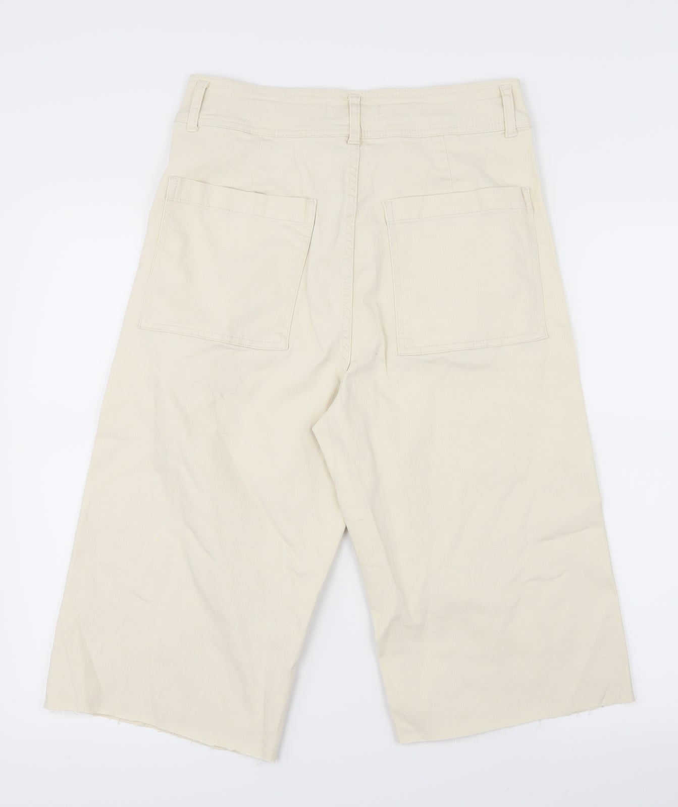 Denim Co. Womens Ivory  Denim Cropped Jeans Size 12