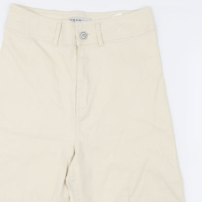 Denim Co. Womens Ivory  Denim Cropped Jeans Size 12