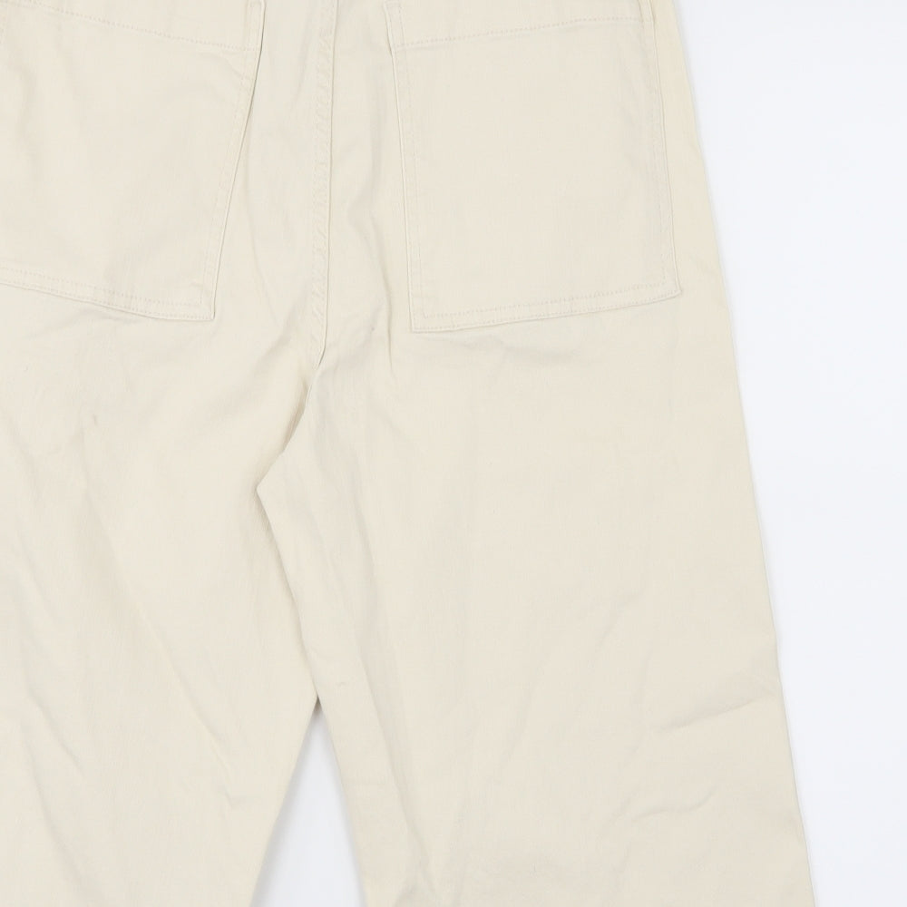 Denim Co. Womens Ivory  Denim Cropped Jeans Size 12