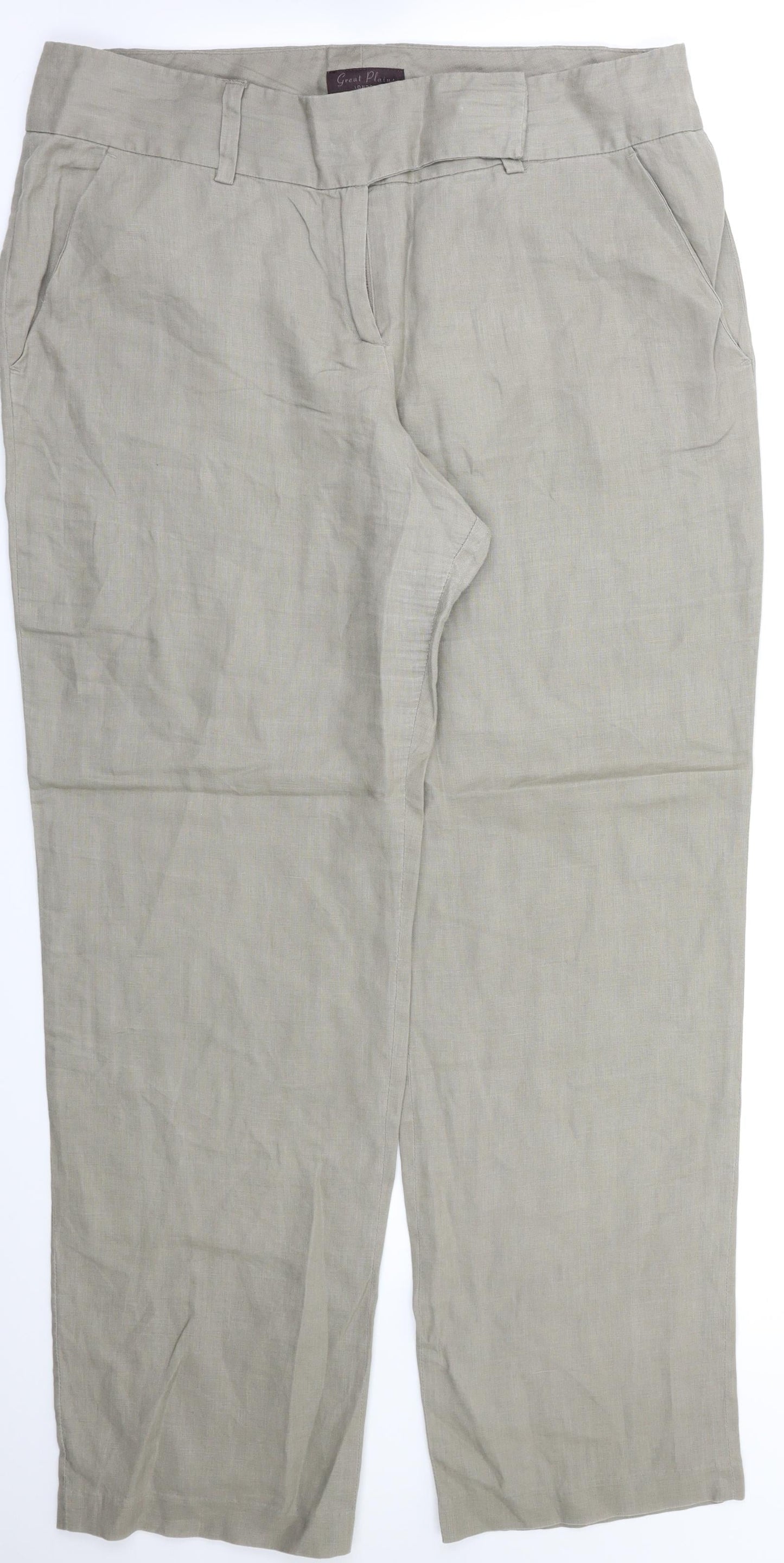 Great London Womens Beige   Trousers  Size 16 L31 in