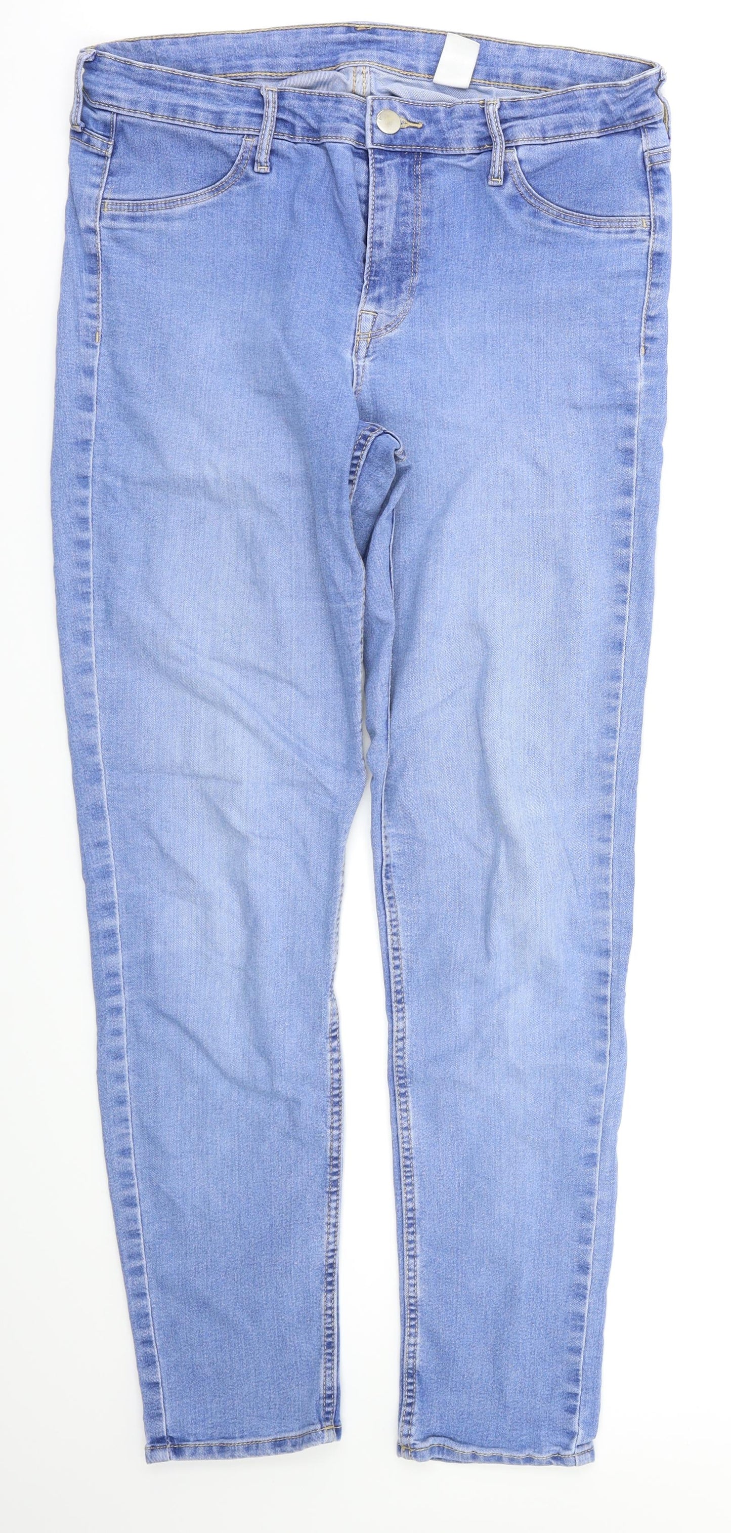 Womens UK Size 30 Denim Relaxed Fit Skinny Blue Jeans