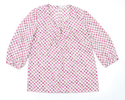 Womens UK Size 10 ERFO Pink Basic Blouse