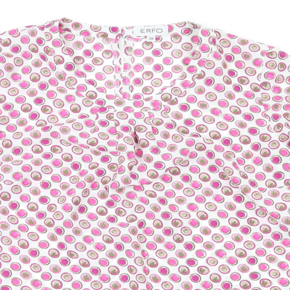 Womens UK Size 10 ERFO Pink Basic Blouse