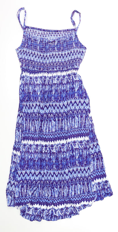 A Drew  Womens Blue Striped  Fit & Flare  Size S