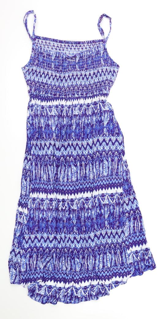 A Drew  Womens Blue Striped  Fit & Flare  Size S