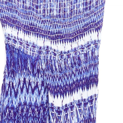 A Drew  Womens Blue Striped  Fit & Flare  Size S