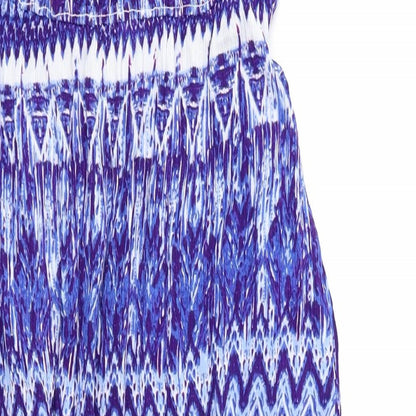 A Drew  Womens Blue Striped  Fit & Flare  Size S