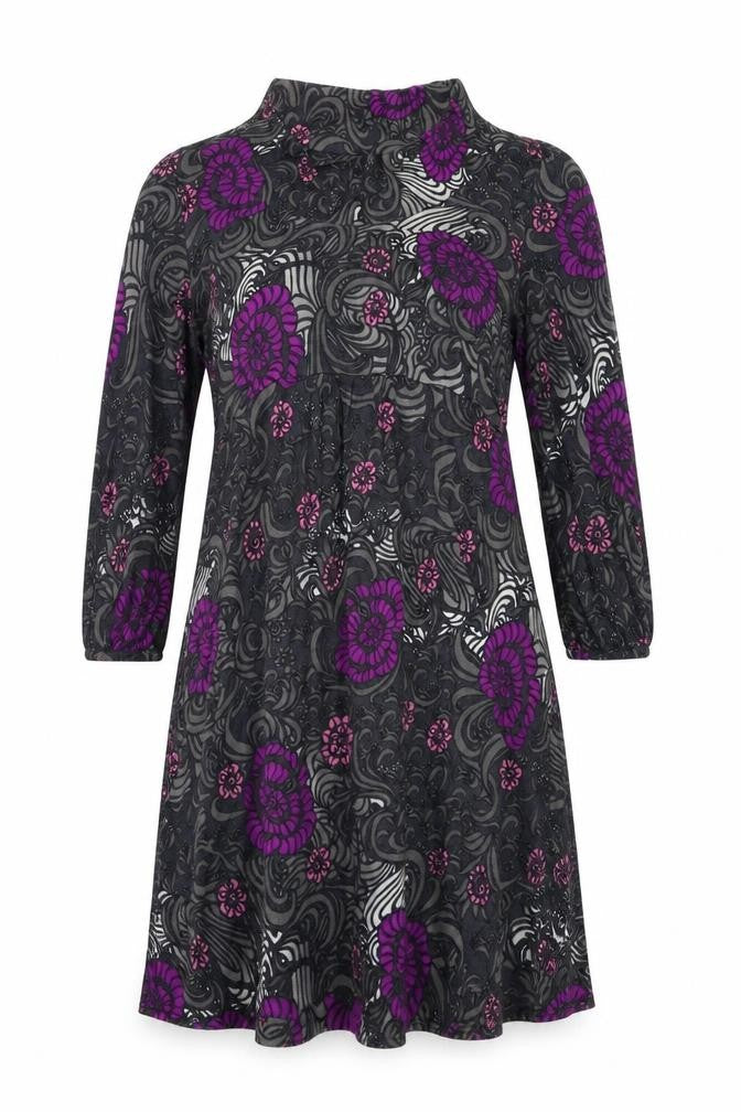 PLANET Womens Black Floral  Fit & Flare  Size 10