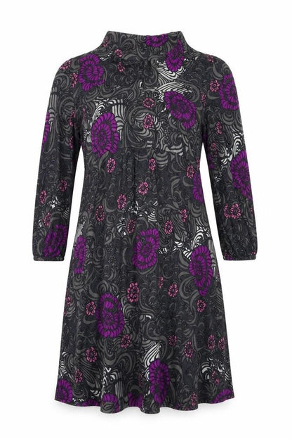 PLANET Womens Black Floral  Fit & Flare  Size 10