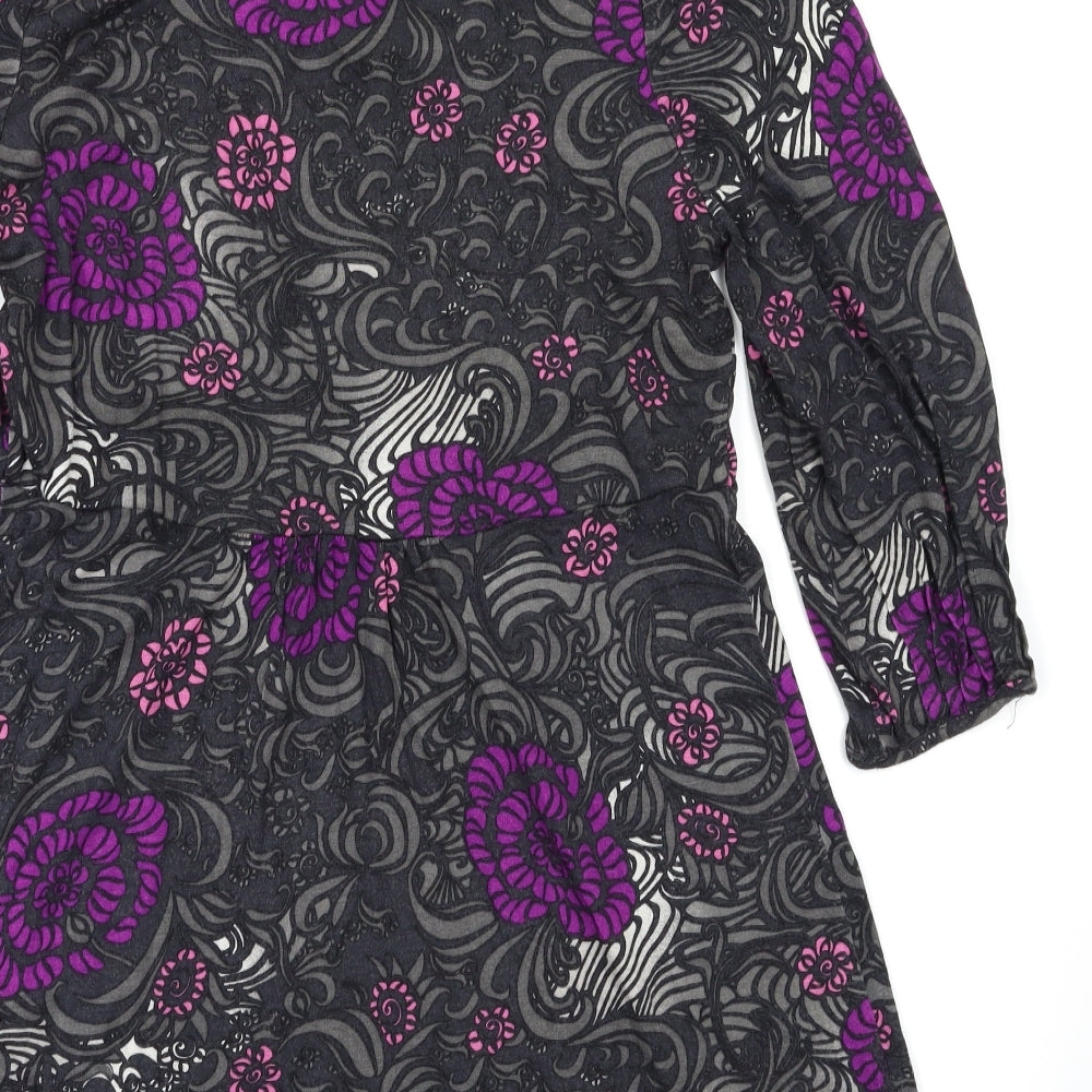 PLANET Womens Black Floral  Fit & Flare  Size 10