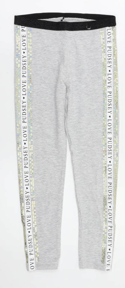 George Girls Grey   Jegging Trousers Size 9-10 Years