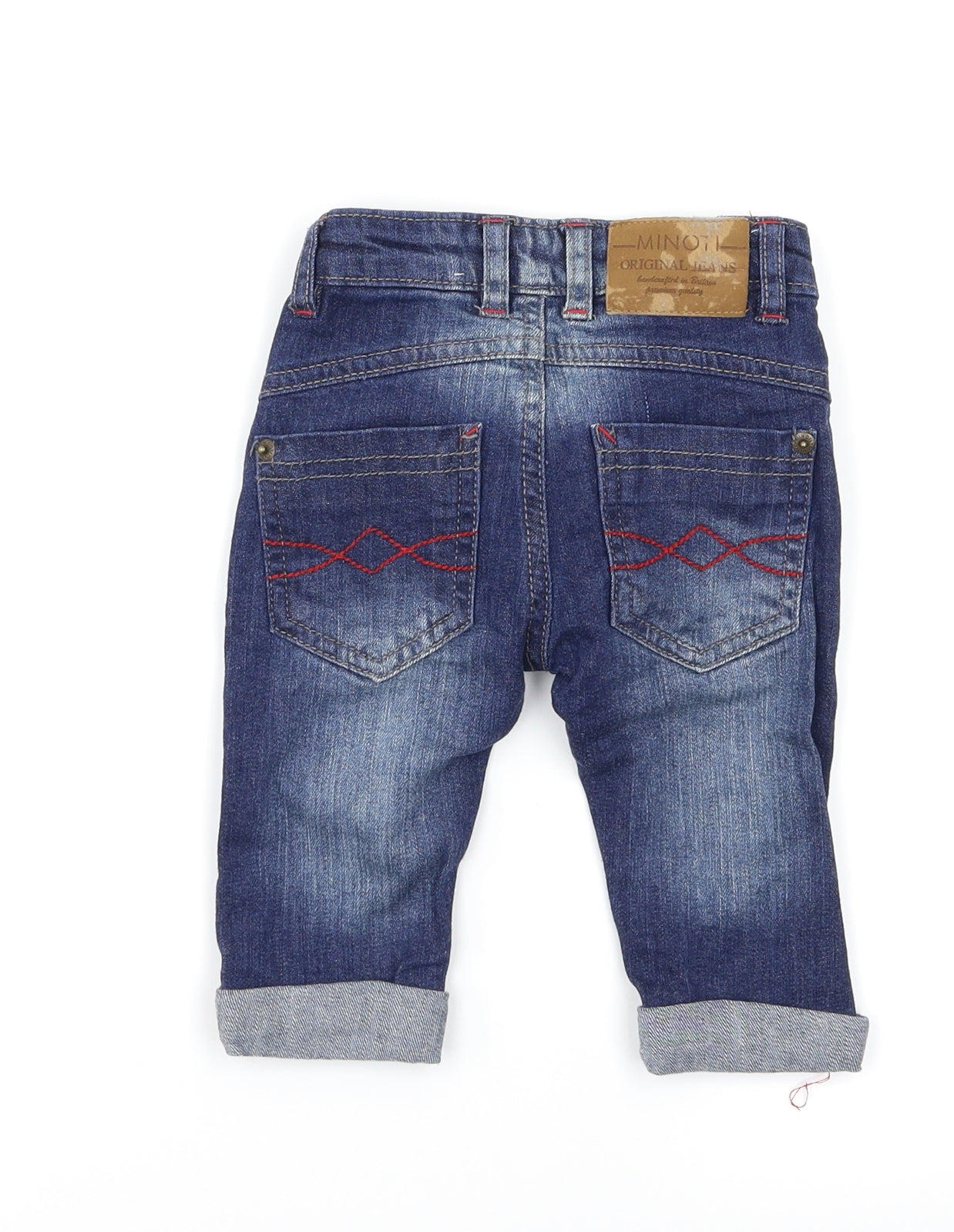 Minoti Boys Blue   Cargo Jeans Size 6-9 Months