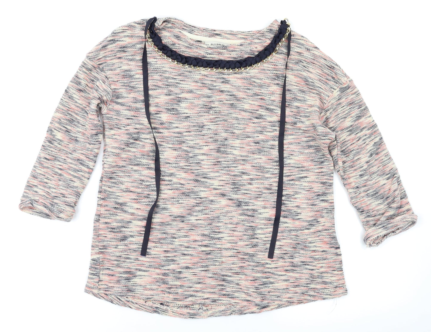 Womens UK Size S PULL&BEAR Multicoloured Basic T-Shirt