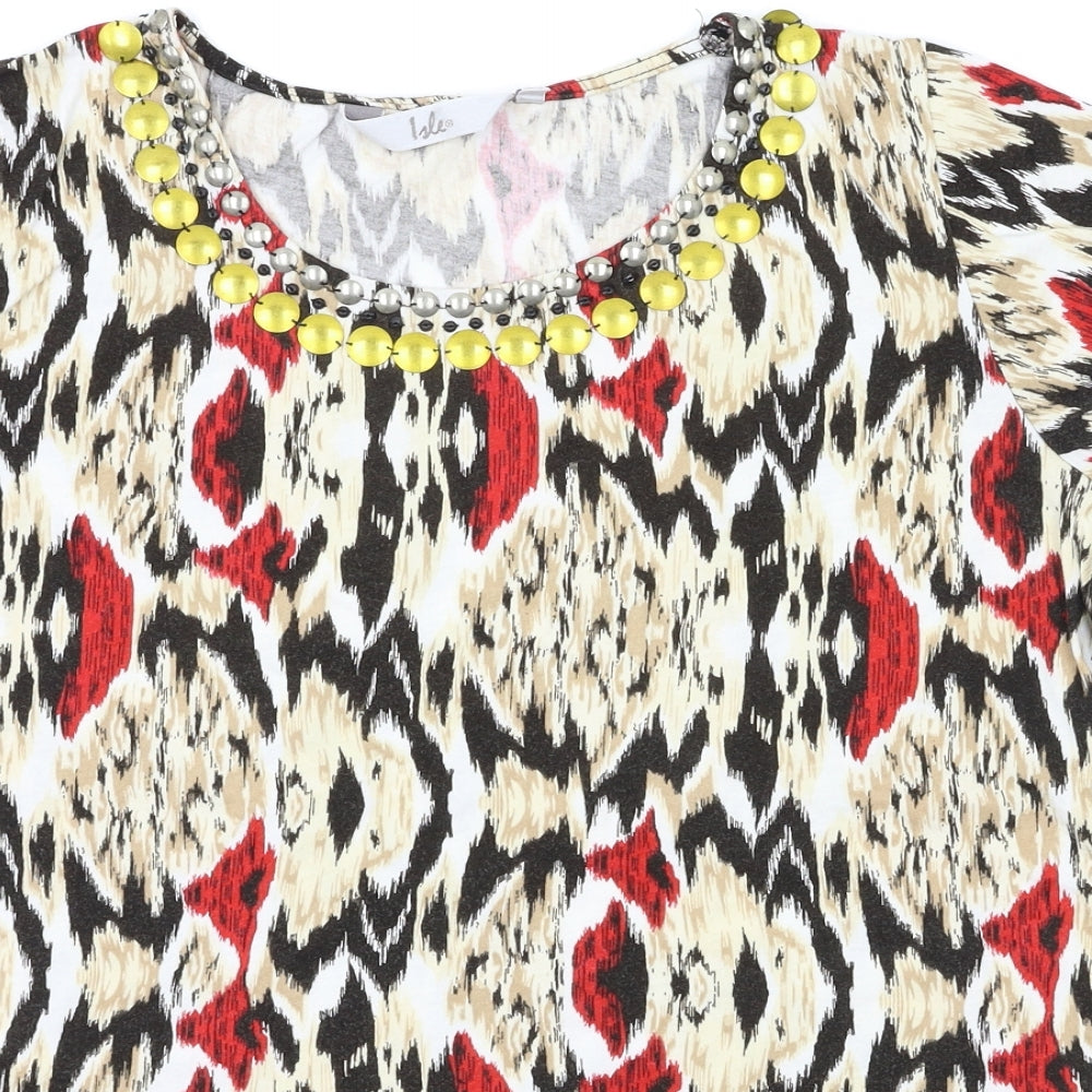 Isle Womens Multicoloured   Basic T-Shirt Size M