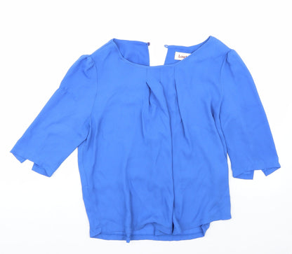 Womens UK Size 10 Louche Blue Basic Blouse