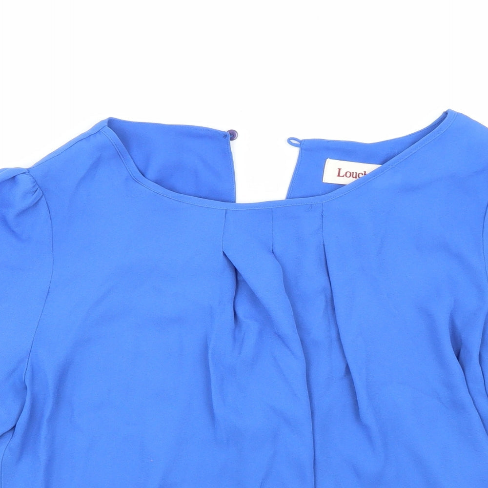Womens UK Size 10 Louche Blue Basic Blouse