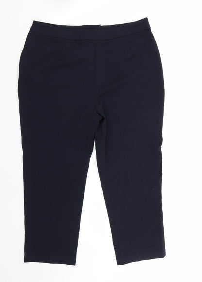 Womens UK Size 16 Isle Regular Fit  Blue Trousers