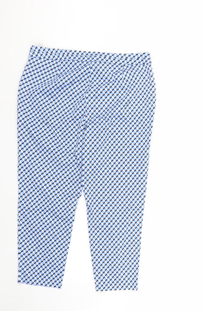 Womens UK Size 14 Marks and Spencer Regular Fit  Blue Trousers