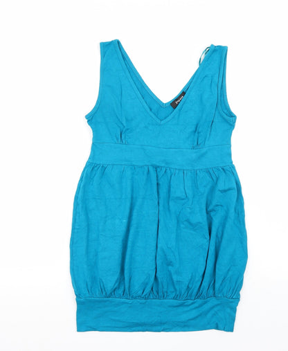 Womens UK Size 12 Papaya Blue Basic Tank