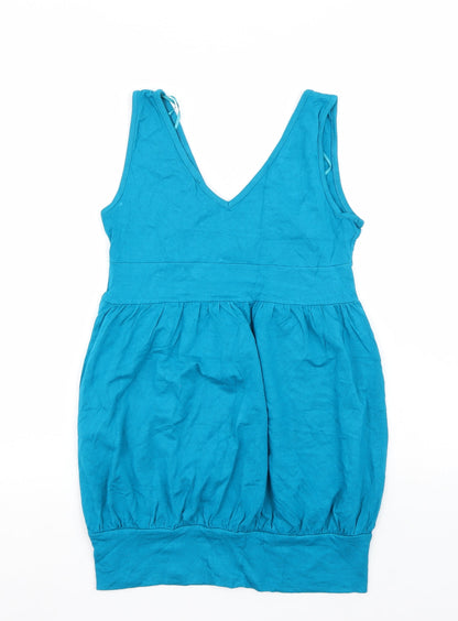 Womens UK Size 12 Papaya Blue Basic Tank