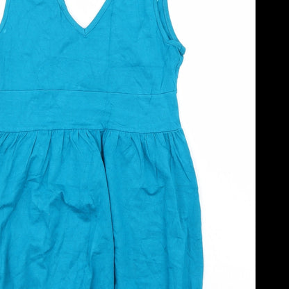 Womens UK Size 12 Papaya Blue Basic Tank