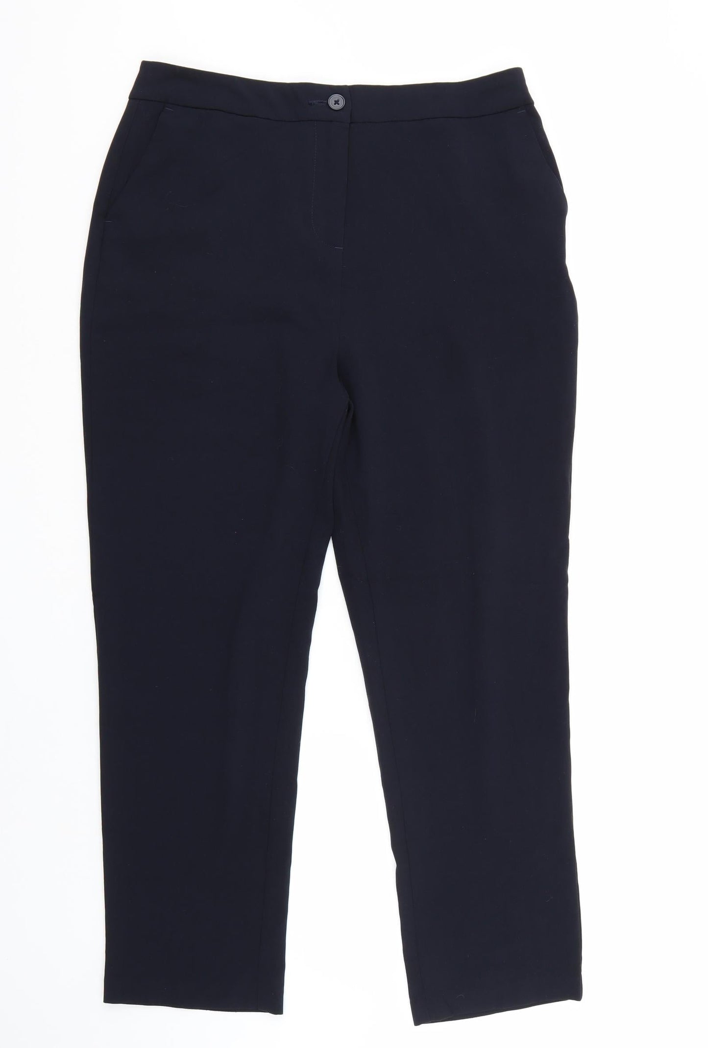 Womens UK Size 14 Isle Regular Fit  Blue Trousers