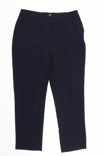 Womens UK Size 14 Isle Regular Fit  Blue Trousers