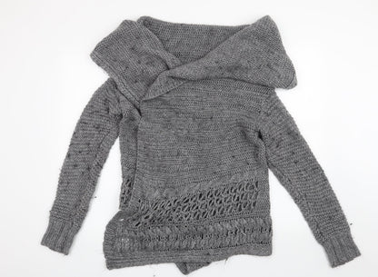 Marks and Spencer Womens Grey   Cardigan Jumper Size S
