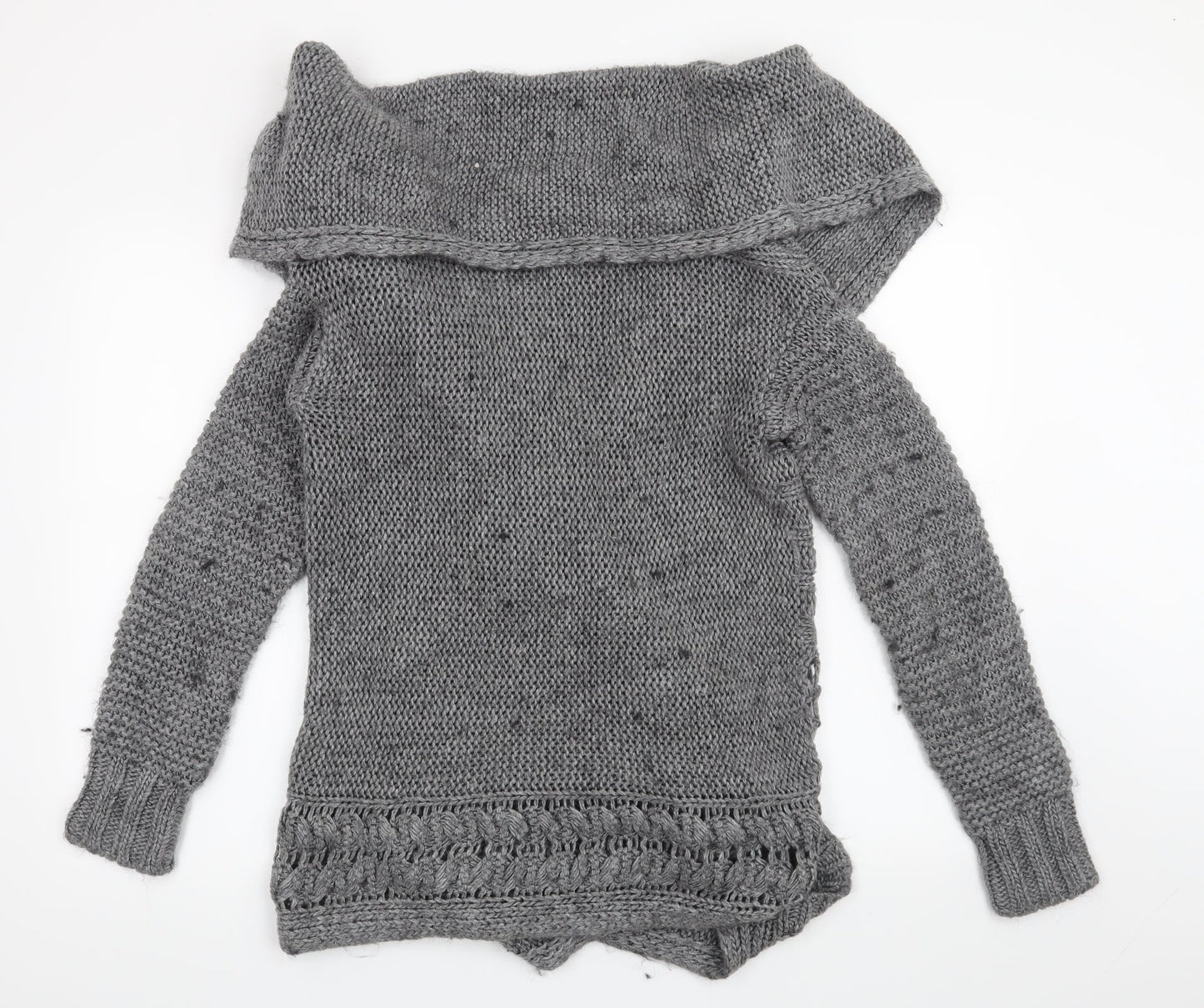 Marks and Spencer Womens Grey   Cardigan Jumper Size S