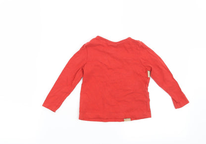 George Girls Red   Basic T-Shirt Size 12-18 Months  - Christmas Best Present Ever