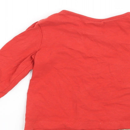 George Girls Red   Basic T-Shirt Size 12-18 Months  - Christmas Best Present Ever