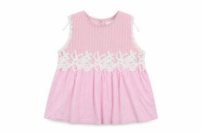Savida Womens Pink Striped  Basic Blouse Size S