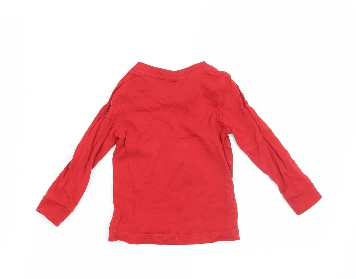 Lily & Dan Boys Red   Basic T-Shirt Size 12-18 Months  - Christmas Ready for Presents