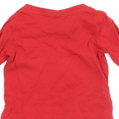 Lily & Dan Boys Red   Basic T-Shirt Size 12-18 Months  - Christmas Ready for Presents