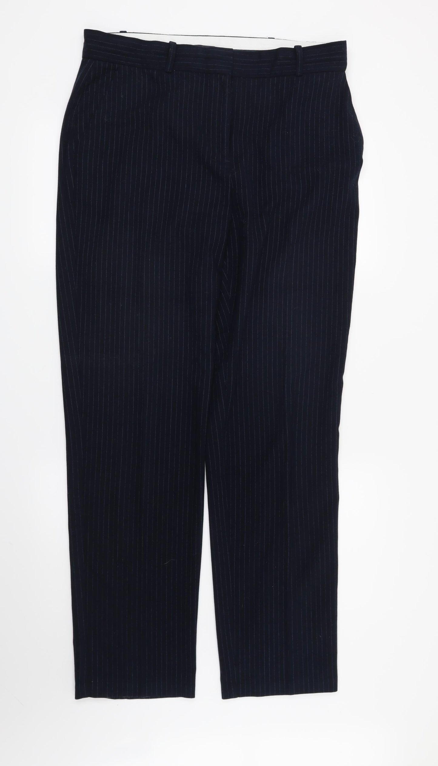 Womens UK Size 14 Marks and Spencer Regular Fit  Blue Trousers