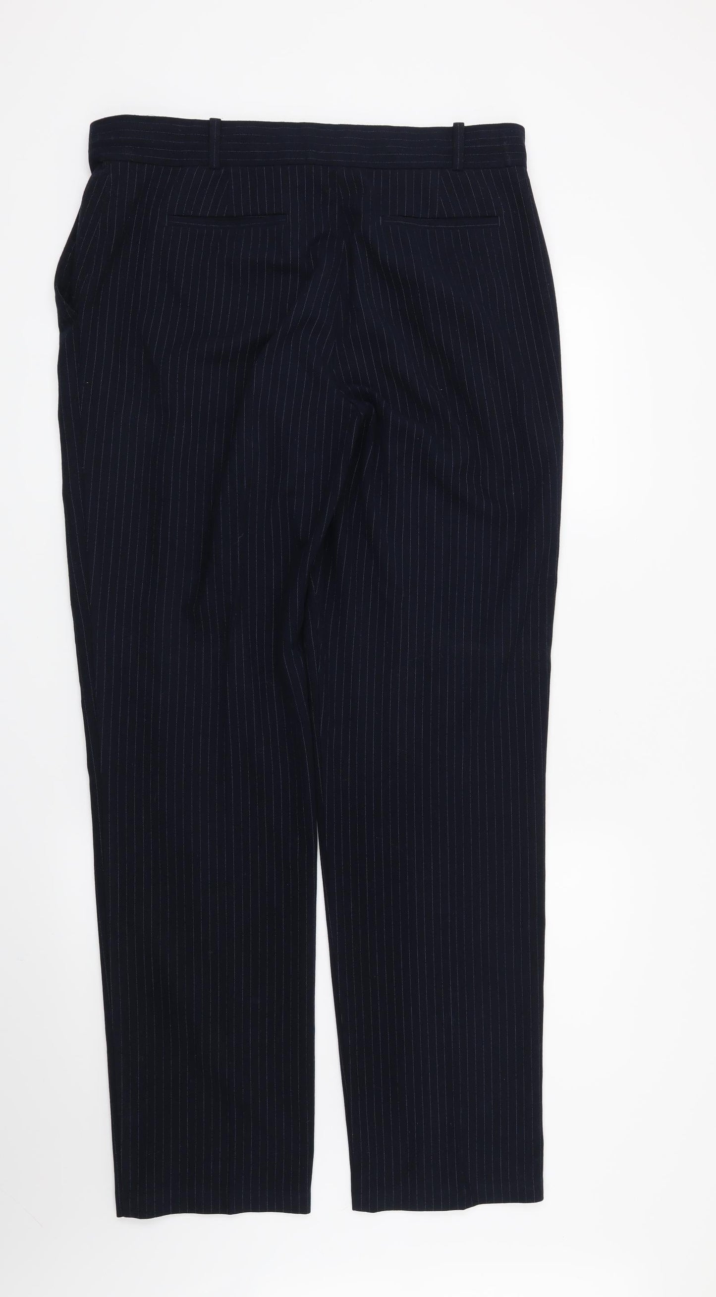 Womens UK Size 14 Marks and Spencer Regular Fit  Blue Trousers