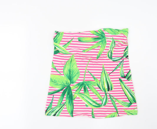 Womens UK Size 12 Papaya Pink Basic T-Shirt