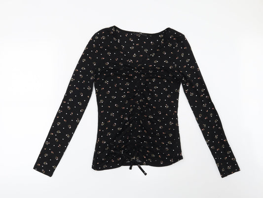 Womens UK Size 10 George Black Basic Blouse
