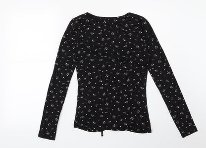 Womens UK Size 10 George Black Basic Blouse