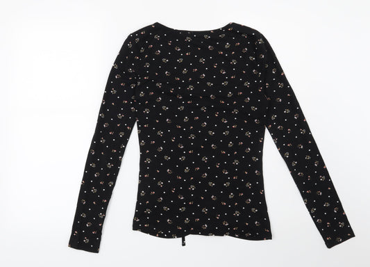 Womens UK Size 10 George Black Basic Blouse