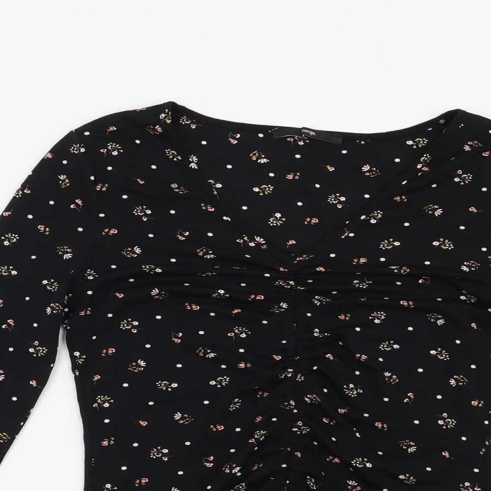 Womens UK Size 10 George Black Basic Blouse