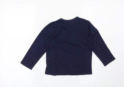 Rebel Boys Blue   Basic T-Shirt Size 3-4 Years  - My Dad's a Superhero and I'm his sidekick